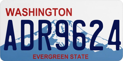 WA license plate ADR9624