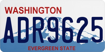 WA license plate ADR9625