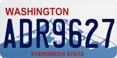 WA license plate ADR9627