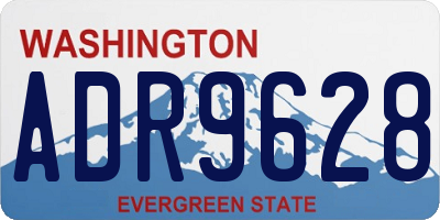 WA license plate ADR9628