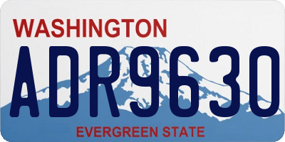 WA license plate ADR9630