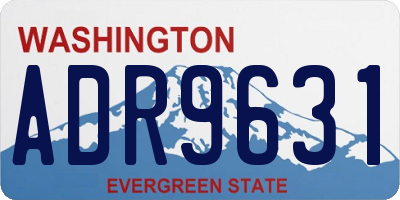 WA license plate ADR9631