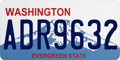 WA license plate ADR9632