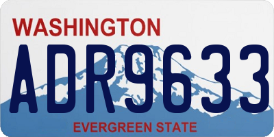 WA license plate ADR9633