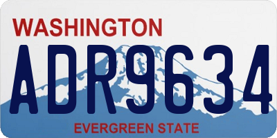 WA license plate ADR9634