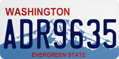WA license plate ADR9635