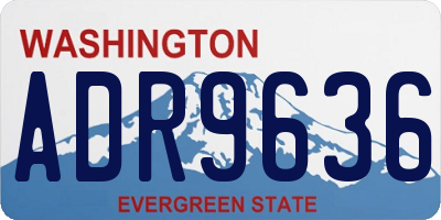 WA license plate ADR9636
