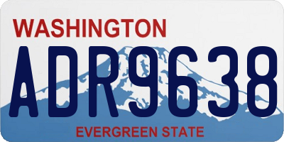 WA license plate ADR9638