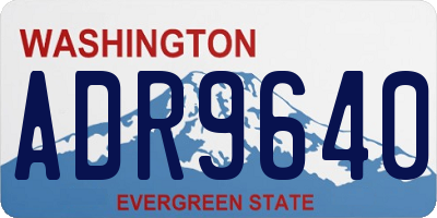 WA license plate ADR9640