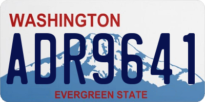 WA license plate ADR9641