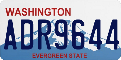 WA license plate ADR9644