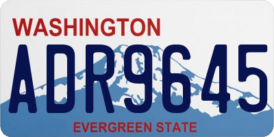 WA license plate ADR9645