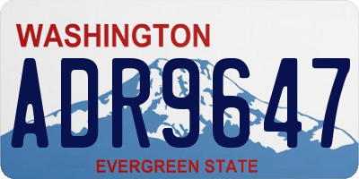 WA license plate ADR9647