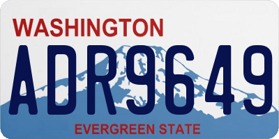 WA license plate ADR9649