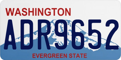 WA license plate ADR9652