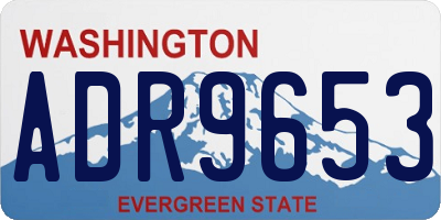 WA license plate ADR9653