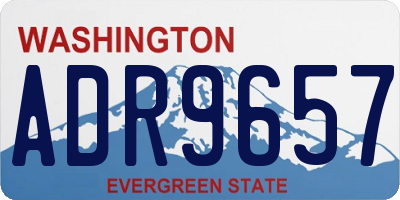 WA license plate ADR9657