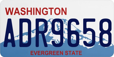 WA license plate ADR9658