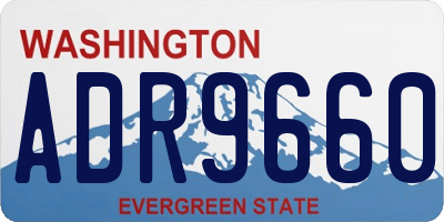 WA license plate ADR9660