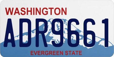 WA license plate ADR9661