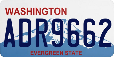 WA license plate ADR9662