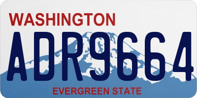 WA license plate ADR9664