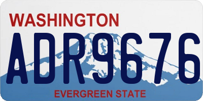 WA license plate ADR9676