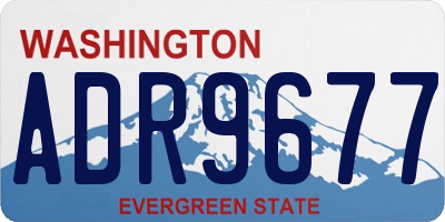 WA license plate ADR9677