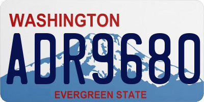 WA license plate ADR9680
