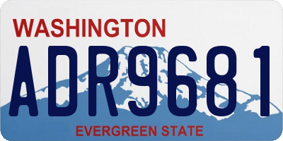 WA license plate ADR9681