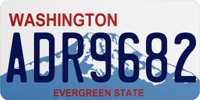 WA license plate ADR9682