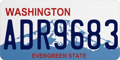WA license plate ADR9683