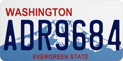 WA license plate ADR9684