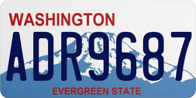WA license plate ADR9687