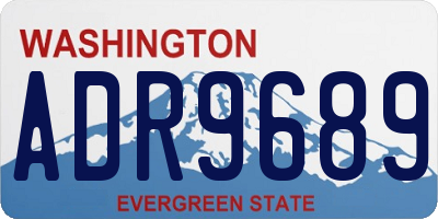 WA license plate ADR9689