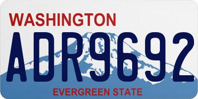 WA license plate ADR9692