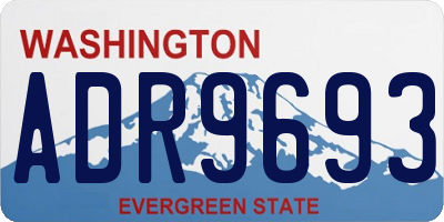 WA license plate ADR9693