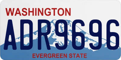 WA license plate ADR9696