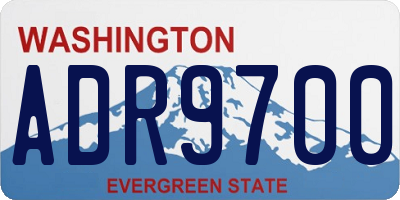 WA license plate ADR9700