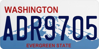 WA license plate ADR9705