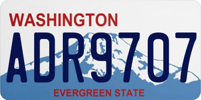 WA license plate ADR9707