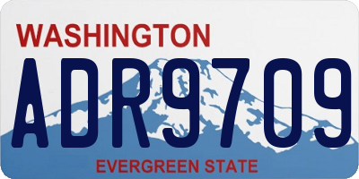 WA license plate ADR9709