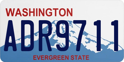 WA license plate ADR9711