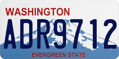 WA license plate ADR9712