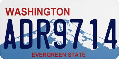 WA license plate ADR9714