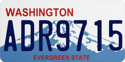 WA license plate ADR9715