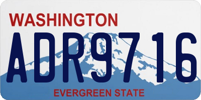 WA license plate ADR9716