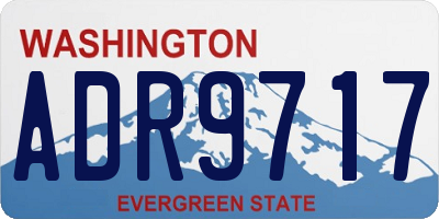 WA license plate ADR9717