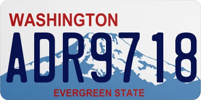 WA license plate ADR9718