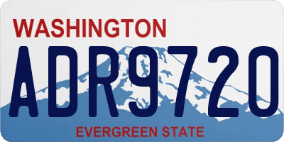 WA license plate ADR9720